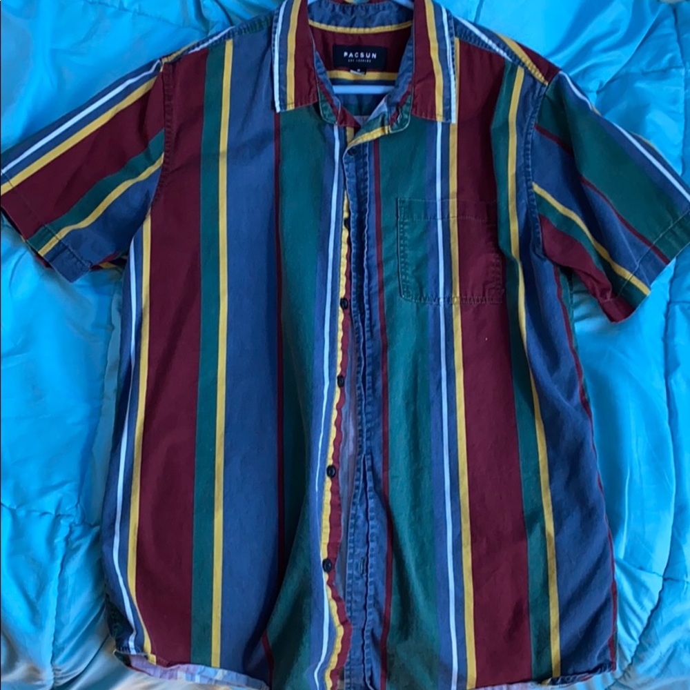 PacSun Striped Multicolor Shirt
